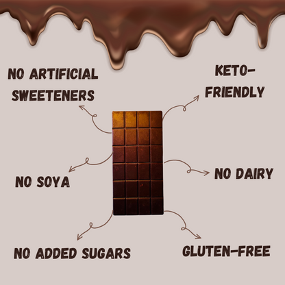 Dark Choc Sea Salt & Almonds (3 Bars) | Vegan, Keto, Sugar-Free